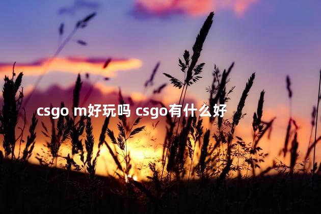 csgo m好玩吗 csgo有什么好玩的